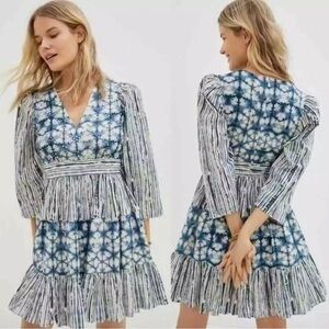Blue Patterned Women's Dress